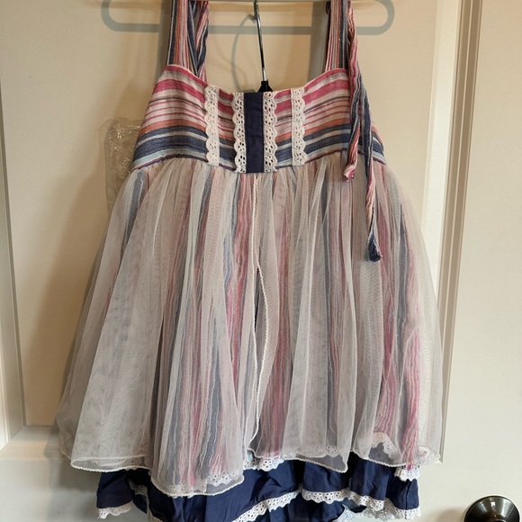 Well Dressed Wolf Other - Wildling by Well Dresses Wolf, Striped Multicolor/ metallic tunic Dress w/Lace